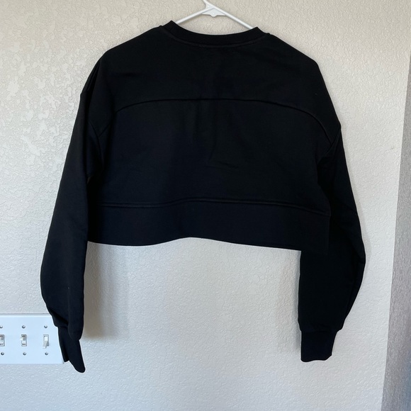 NWT King Kong Apparel Cropped Crew Sweatshirt (Black) - Picture 3 of 7